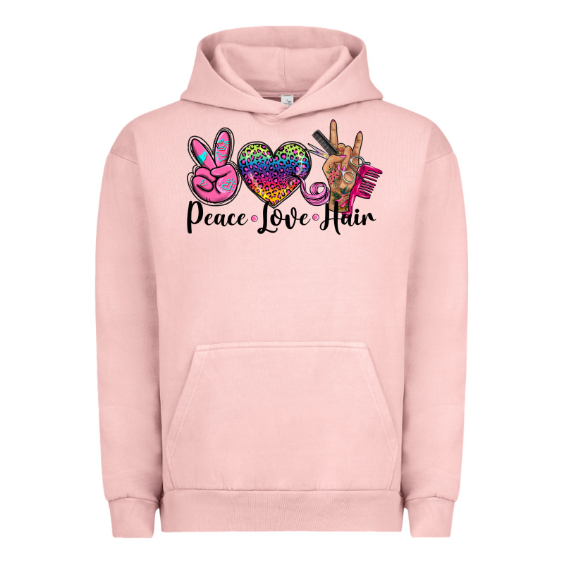 Peace Love Hair Urban Hoodie by BarkalooDesign | Teevron