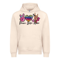 Sandshell peace love hair Urban Hoodie - BarkalooDesign