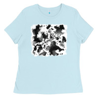 Baby Blue cowhide Ladies Tee - RanaPortraitStore