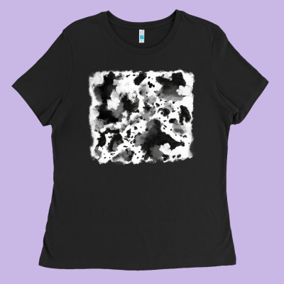 Cowhide Ladies Tee Designed By Ranaportraitstore