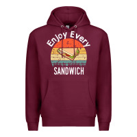 Burgundy enjoy every sandwich   sandwich gift   sandwich lover   funny gift ide Premium Hoodie - tuanDangUi