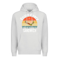 Dove Grey enjoy every sandwich   sandwich gift   sandwich lover   funny gift ide Premium Hoodie - tuanDangUi