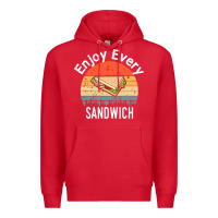 Red enjoy every sandwich   sandwich gift   sandwich lover   funny gift ide Premium Hoodie - tuanDangUi