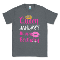 Charcoal Heather Queen Was Born İn January Happy Birthday Classic Tee - Bettercallsaul