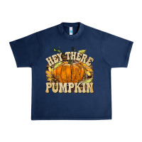 Navy Hey There Pumpkin Urban Heavy Tee - texasbilliewilder