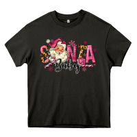 Asphalt Santa Baby Pink Christmas Heavy Core Tee - MaliasSmallBusiness