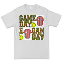 Dove Grey softball uniform game day seamless pattern Premium Tee - BundleAndBundleShop