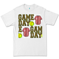 White softball uniform game day seamless pattern Premium Tee - BundleAndBundleShop