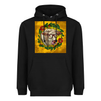 Black christmas charolais cow face Heavyweight Hoodie - LillyAllenDesigns