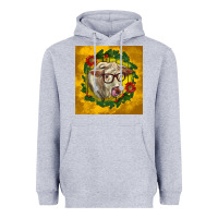 Christmas Charolais Cow Face Heavyweight Hoodie | Teevron