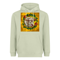 Matcha christmas charolais cow face Heavyweight Hoodie - LillyAllenDesigns