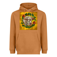 Meerkat christmas charolais cow face Heavyweight Hoodie - LillyAllenDesigns