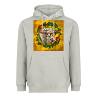 Moon Dust christmas charolais cow face Heavyweight Hoodie - LillyAllenDesigns
