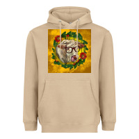 Mushroom christmas charolais cow face Heavyweight Hoodie - LillyAllenDesigns