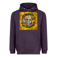 Plum christmas charolais cow face Heavyweight Hoodie - LillyAllenDesigns