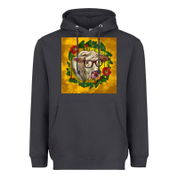 Smoke christmas charolais cow face Heavyweight Hoodie - LillyAllenDesigns