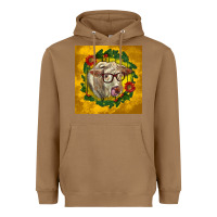 Toasted Coconut christmas charolais cow face Heavyweight Hoodie - LillyAllenDesigns