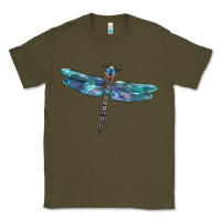 Army Green Blue Dragonfly Classic Tee - LillyAllenDesigns