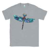 Heather Grey Blue Dragonfly Classic Tee - LillyAllenDesigns