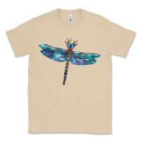 Mushroom Blue Dragonfly Classic Tee - LillyAllenDesigns
