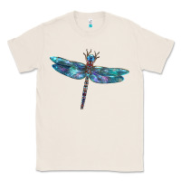 Natural Blue Dragonfly Classic Tee - LillyAllenDesigns