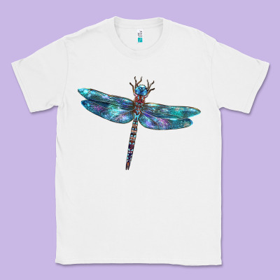 Blue Dragonfly Classic Tee Designed By Lillyallendesigns