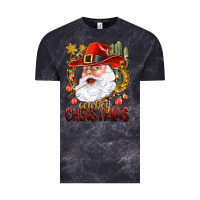 Cloud Black Cowboy Christas Santa Vintage Tee - NancyCooperArtShop