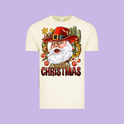 Cowboy Christas Santa Vintage Tee Designed By Nancycooperartshop