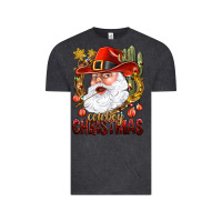 Vintage Black Cowboy Christas Santa Vintage Tee - NancyCooperArtShop