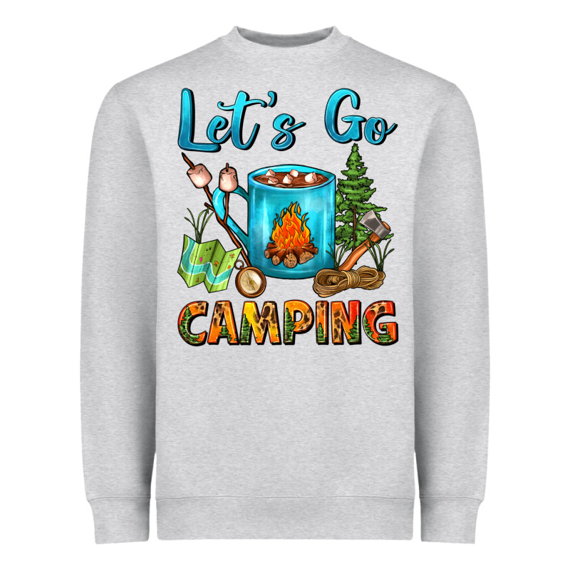 Let's Go Camping Coffee Mug Heavyweight Sweatshirt by FaDigitalArtStudio | Teevron