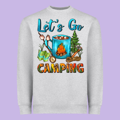 Let's Go Camping Coffee Mug Heavyweight Sweatshirt Designed By Fadigitalartstudio