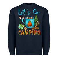 Navy Let's Go Camping Coffee Mug Heavyweight Sweatshirt - FaDigitalArtStudio