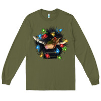 Army Green christmas black angus gnome Long Sleeve Tee - CowGirlArtShop