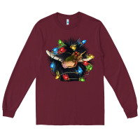 Burgundy christmas black angus gnome Long Sleeve Tee - CowGirlArtShop