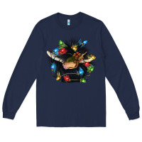 Navy christmas black angus gnome Long Sleeve Tee - CowGirlArtShop