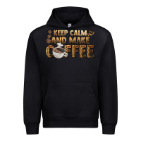 Black keep calm and make coffee Urban Hoodie - BarkalooDesign