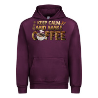Mauve Wine keep calm and make coffee Urban Hoodie - BarkalooDesign