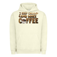 Pigment Pistachio keep calm and make coffee Urban Hoodie - BarkalooDesign
