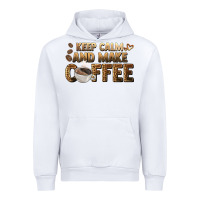 White keep calm and make coffee Urban Hoodie - BarkalooDesign