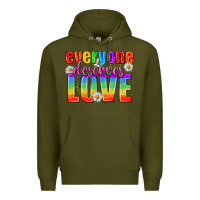 Army Green Everyone Deserves Love Pride Lgbtq Premium Hoodie - BundleAndBundleShop