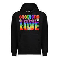 Black Everyone Deserves Love Pride Lgbtq Premium Hoodie - BundleAndBundleShop