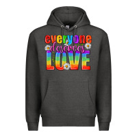 Charcoal Heather Everyone Deserves Love Pride Lgbtq Premium Hoodie - BundleAndBundleShop
