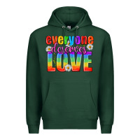 Sports Green Everyone Deserves Love Pride Lgbtq Premium Hoodie - BundleAndBundleShop