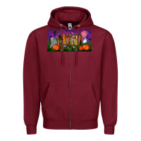 Burgundy halloween mini license plate Zipper Hoodie - BundleAndBundleShop