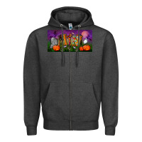 Charcoal Heather halloween mini license plate Zipper Hoodie - BundleAndBundleShop