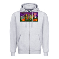 Heather Grey halloween mini license plate Zipper Hoodie - BundleAndBundleShop