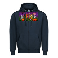 Navy halloween mini license plate Zipper Hoodie - BundleAndBundleShop