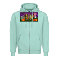 Seafoam halloween mini license plate Zipper Hoodie - BundleAndBundleShop