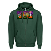 Sports Green halloween mini license plate Zipper Hoodie - BundleAndBundleShop