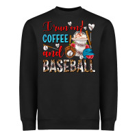 Black I Run On Coffee And Baseball Frappe Heavyweight Sweatshirt - FaDigitalArtStudio